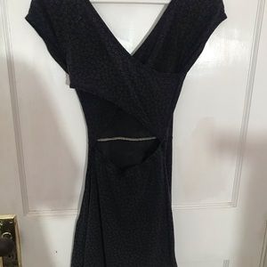Brandy Melville Floral Gray Crossed Back Dress